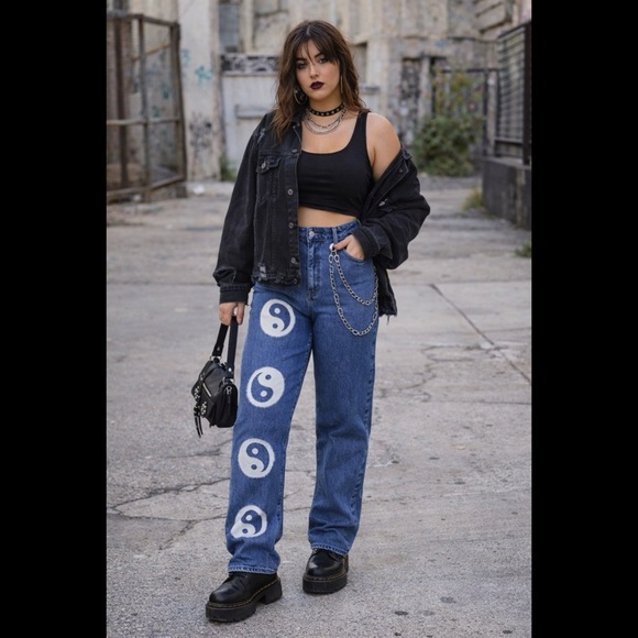 PacSun Denim - PACSUN Yin Yang 90’s Boyfriend Jeans